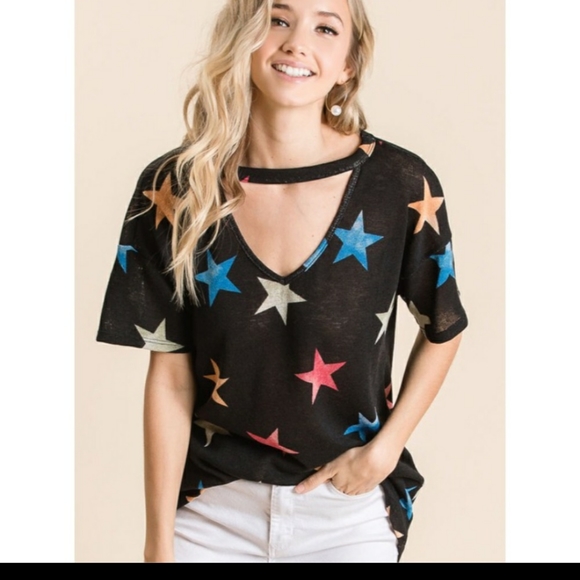 Multicolored Star Knit Top - Picture 3 of 6